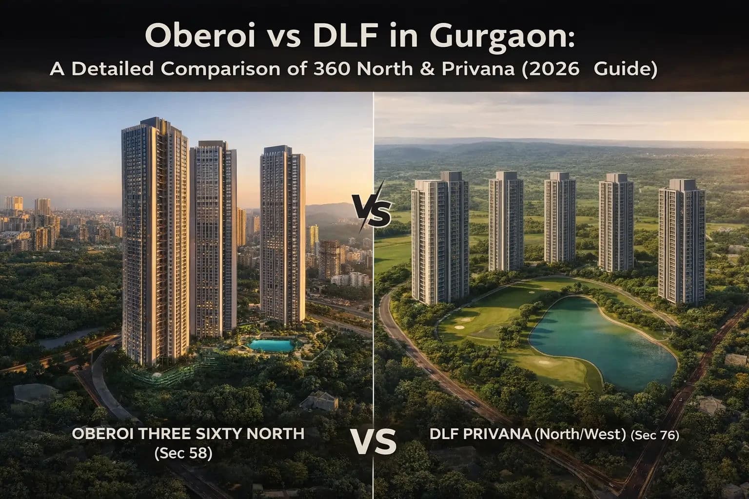 Oberoi vs DLF in Gurgaon: A Detailed Comparison of 360 North & Privana (2026 Guide)