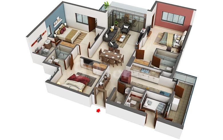 Floor Plan - 3 BHK