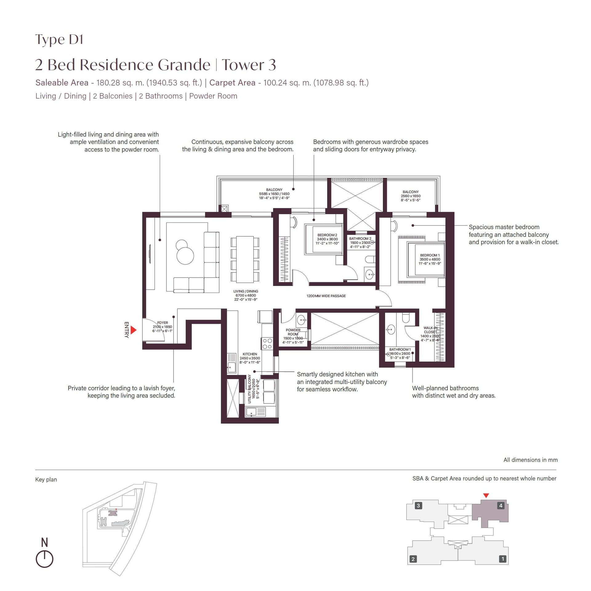 Floor Plan - 2 BHK