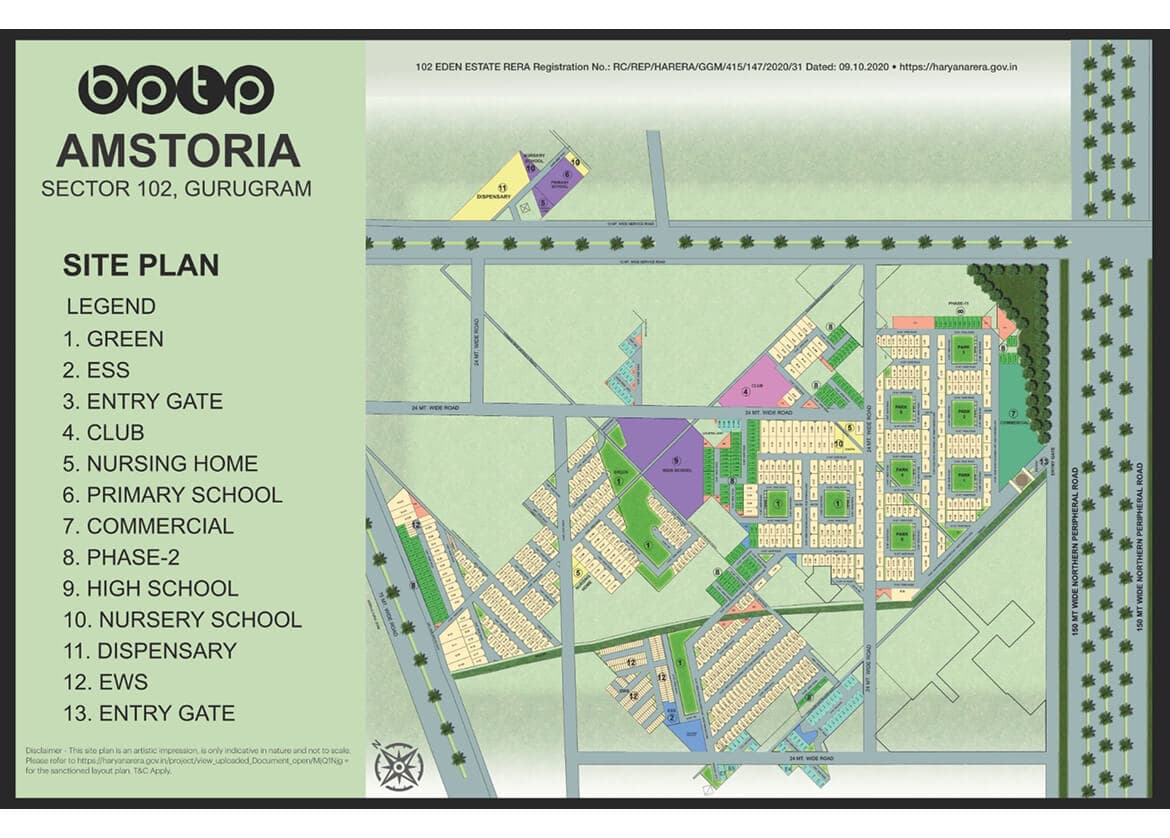 Master Plan - BPTP Amstoria Sector 102 Gurgaon