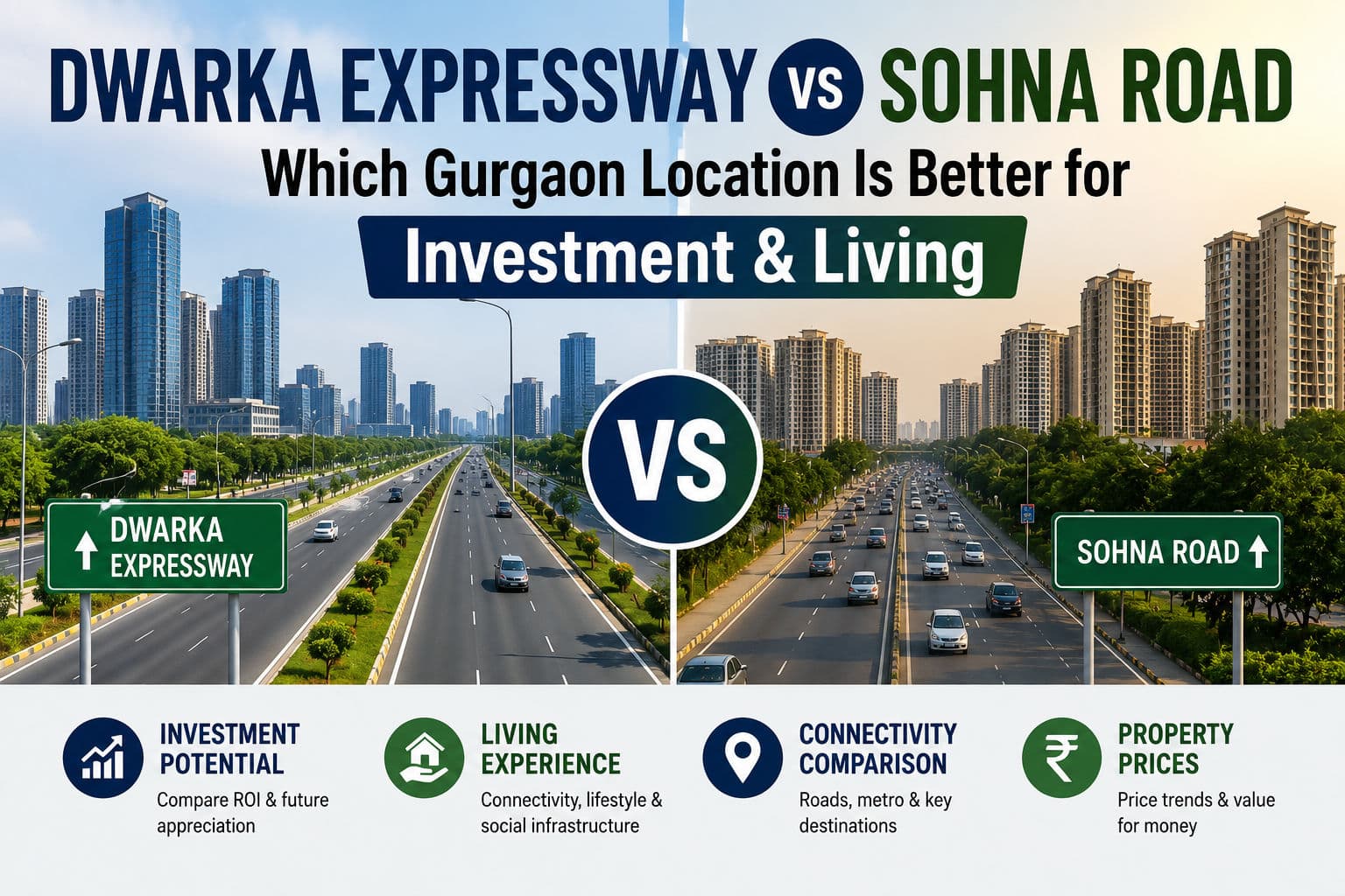Dwarka Expressway vs Sohna Road: Which Gurgaon Location Is Better for Investment & Living in 2026?