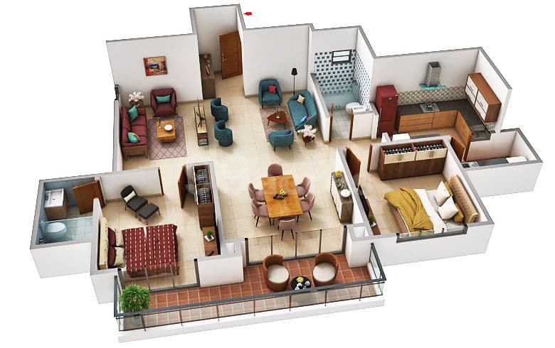 Floor Plan - 2 BHK