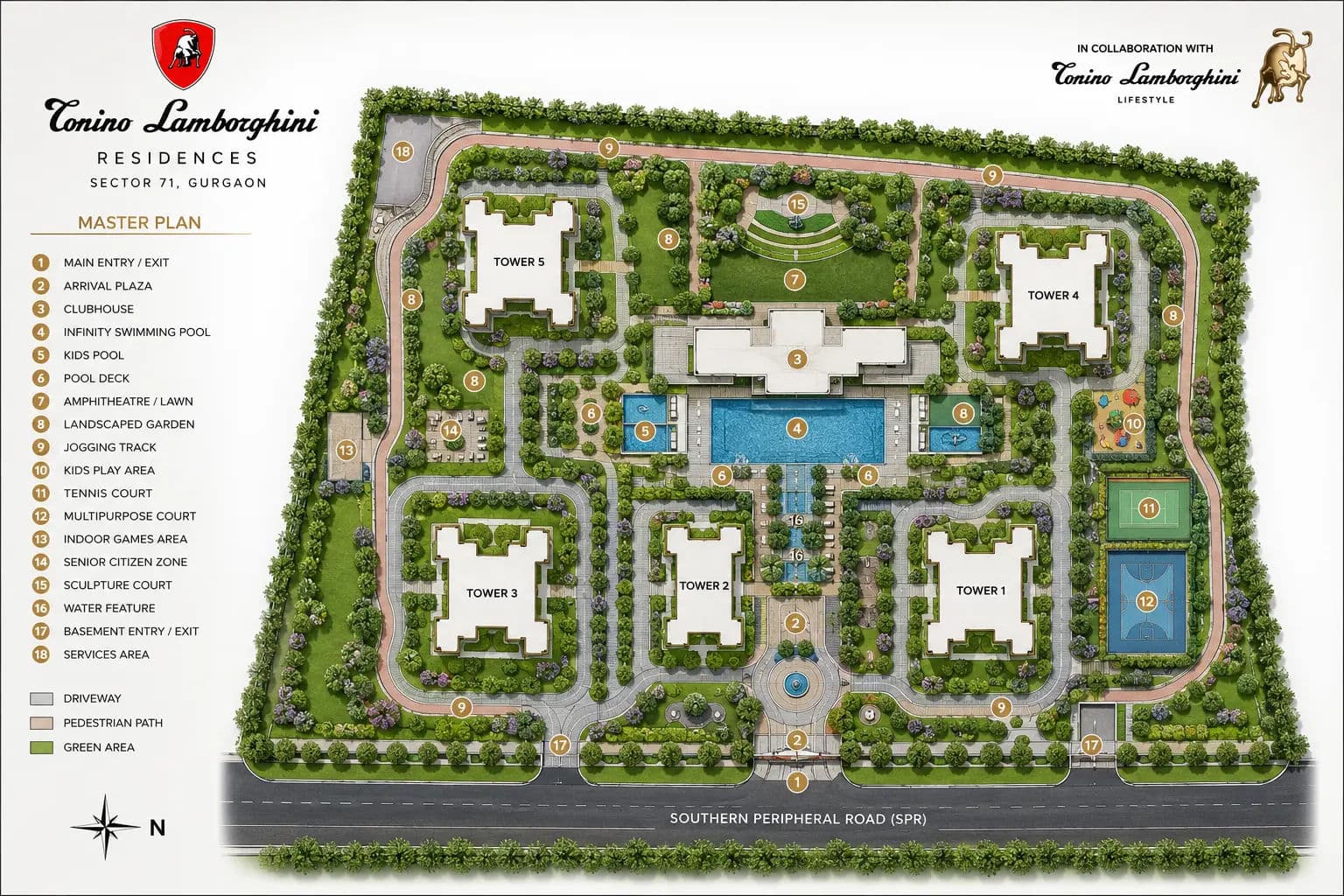 Master Plan - Tonino Lamborghini Residences Gurgaon